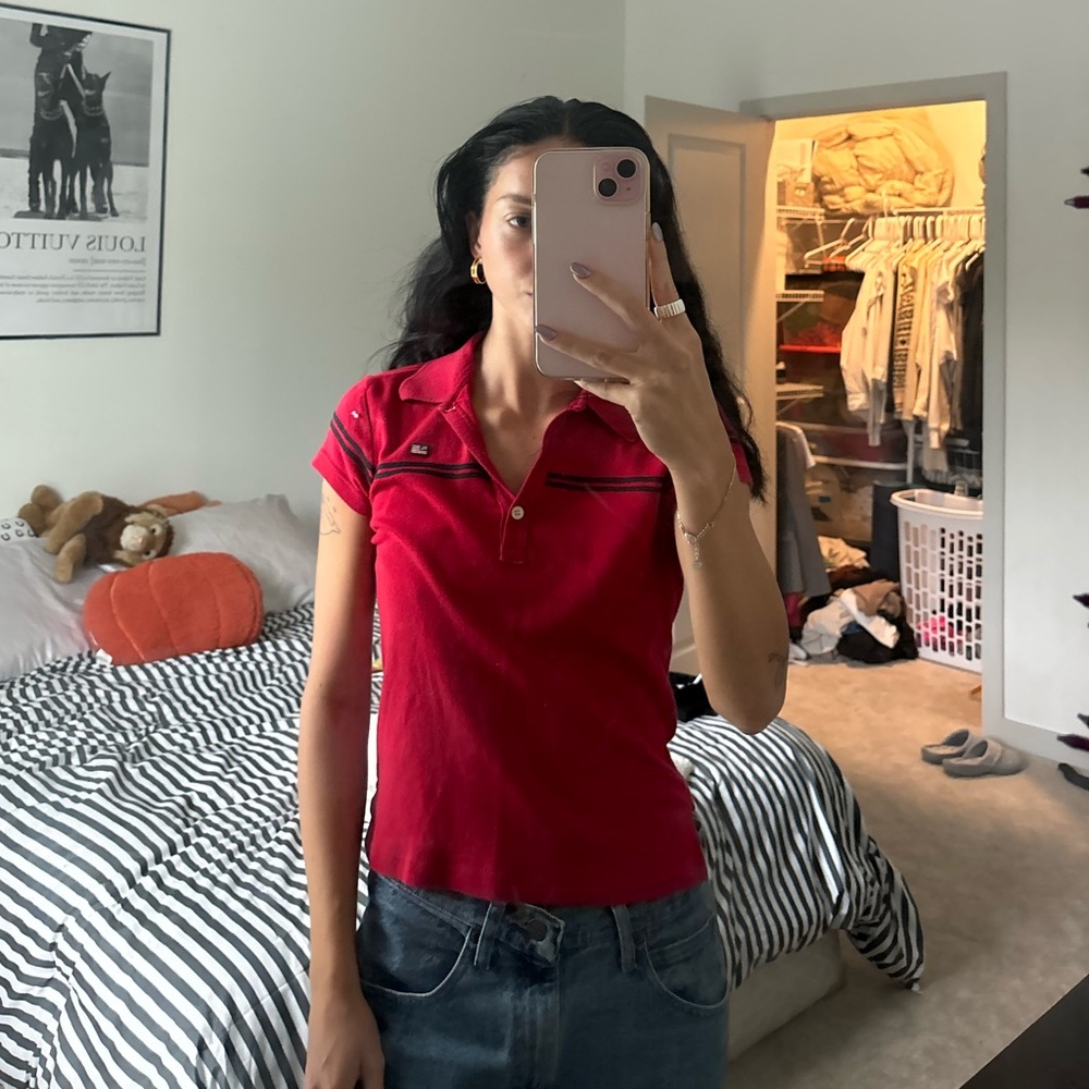 Red Raulph Lauren Polo Button Up